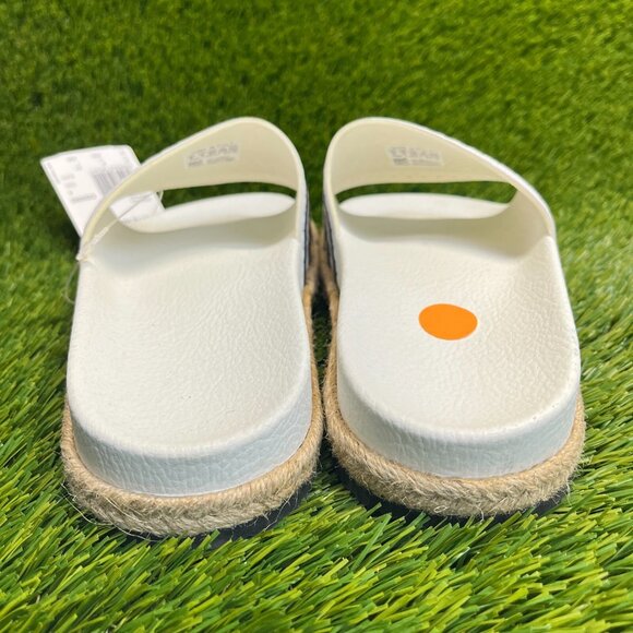 Adidas Originals Adilette Boys Size 5Y White Black Beach Walking Slide Sandals main image 5